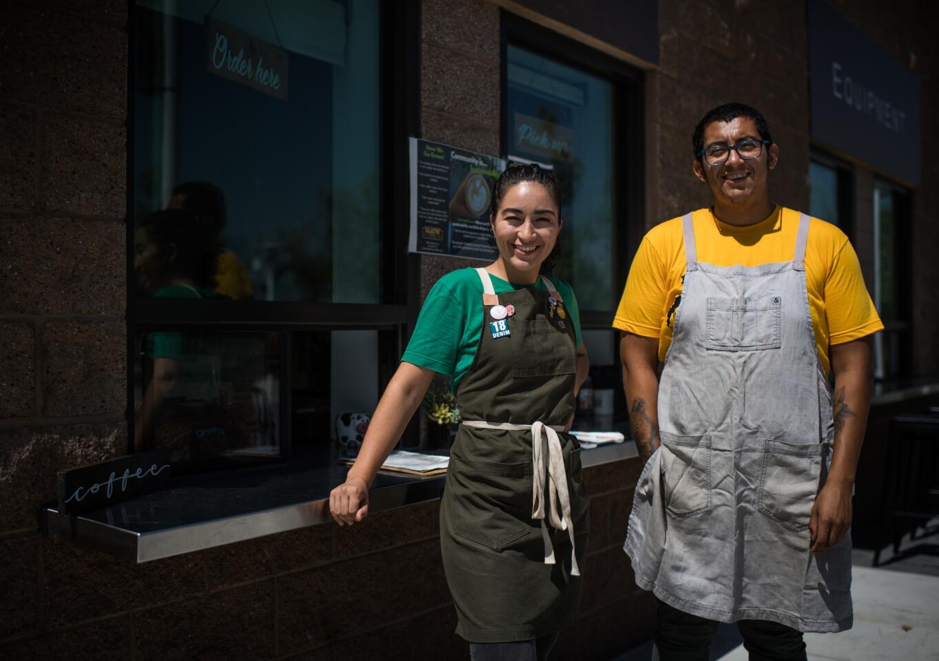 Kateri Gutierrez and Jonathan Robles' coffee shop in Lynwood does more than serve coffee.