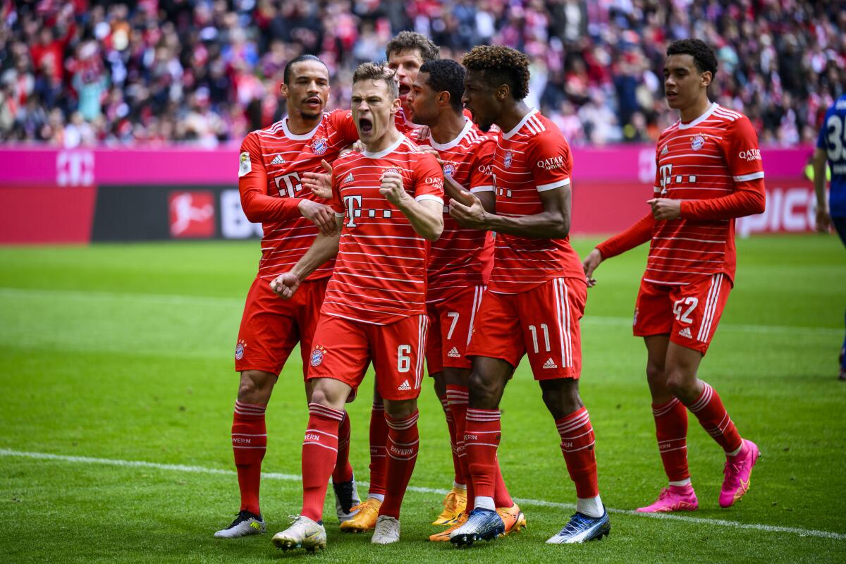 Bayern Munich win tenth straight Bundesliga title after Champions