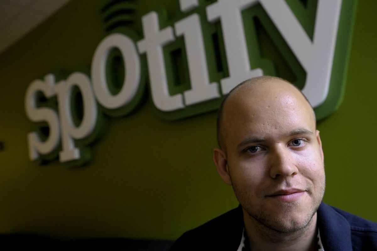 Spotify founder and Chief Executive Daniel Ek.