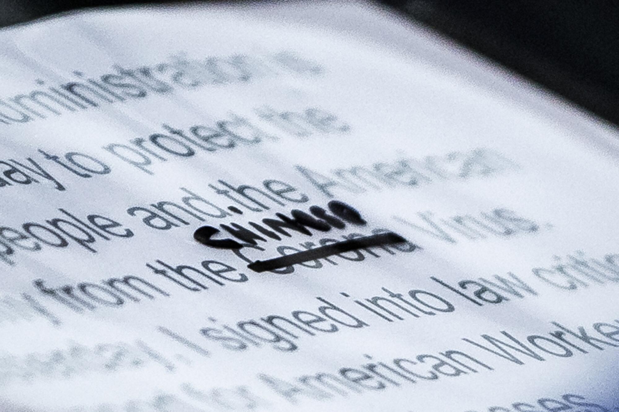 A close-up of President Trump's notes for a speech shows 'Corona' crossed out in favor of 'Chinese' to describe the virus.
