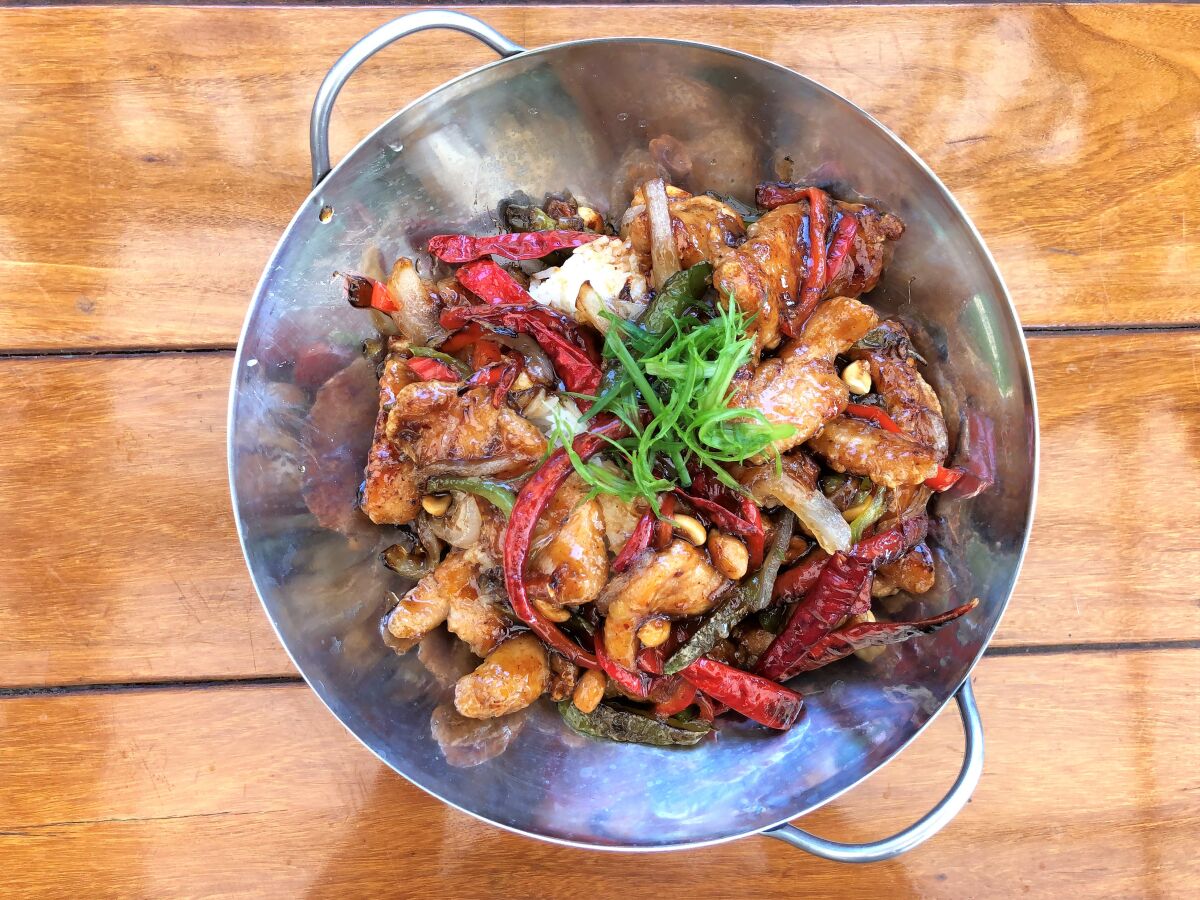 Kung pao chicken, one of the new Asian dishes on the menu at Sammy's Restaurant & Bar in Chula vista.
