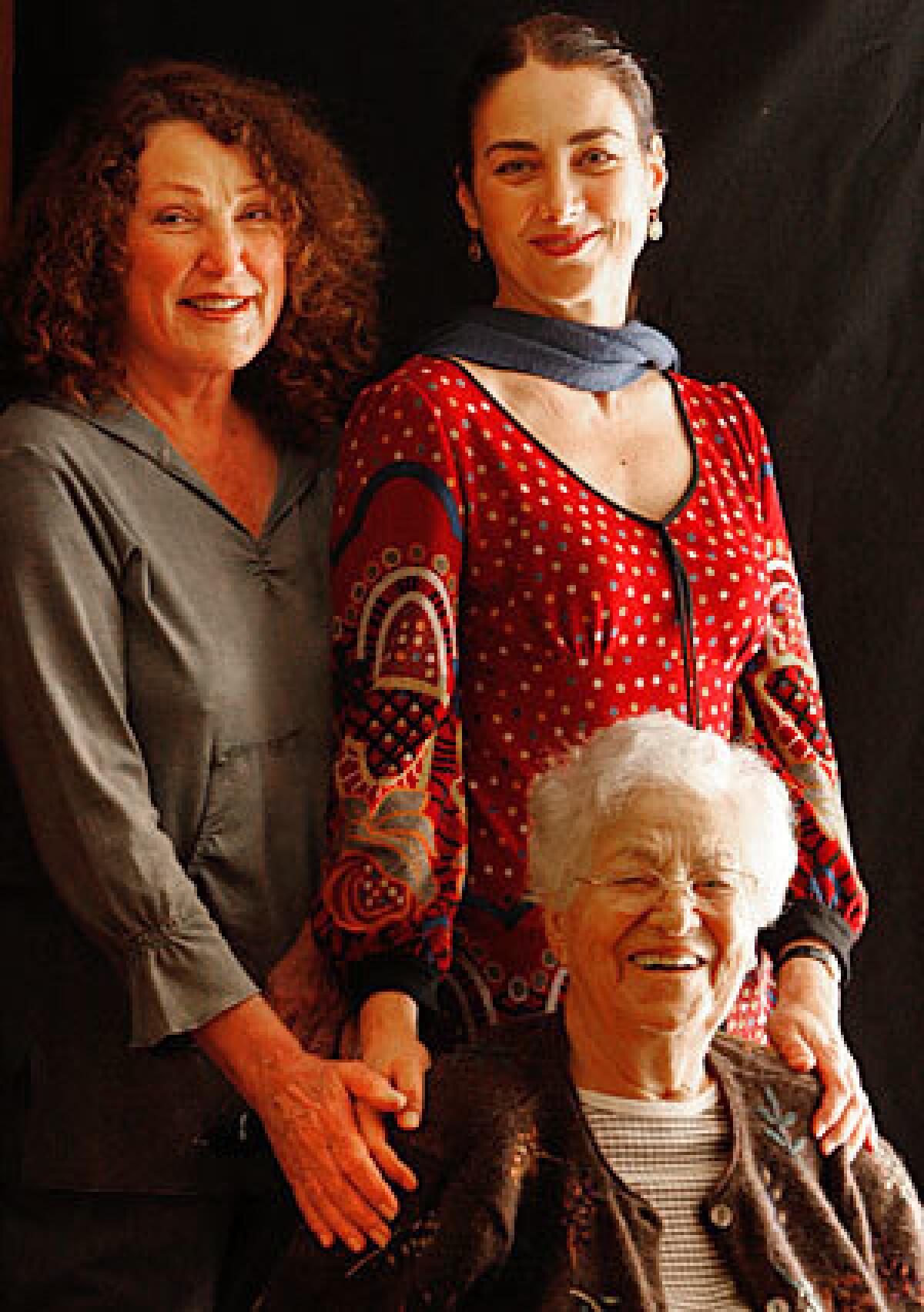 THREE GENERATIONS: Elaine Panousis, left, Alexia Haidos, right, and Alexandra Panousis, seated.