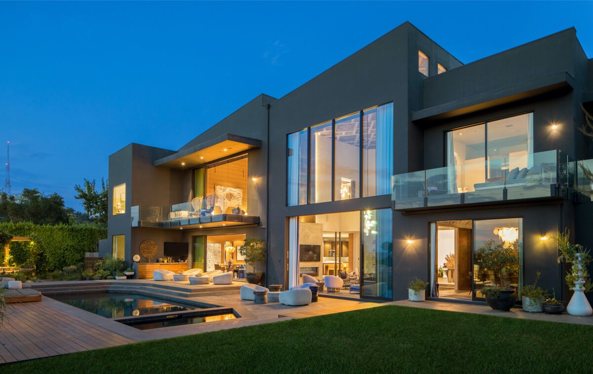 The mansion boasts cerused oak floors and bespoke patterned ceilings across 8,500 square feet.