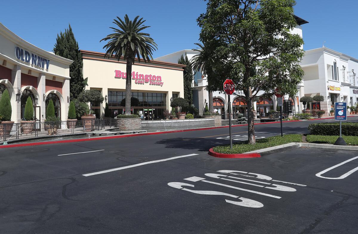 Bella Terra mall in Huntington Beach sits off Edinger Avenue, where sewer repairs are slated to begin in January.