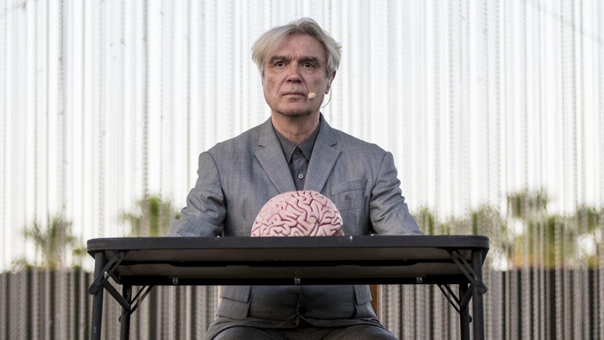 David Byrne onstage this month at the Coachella Valley Music and Arts Festival in Indio.