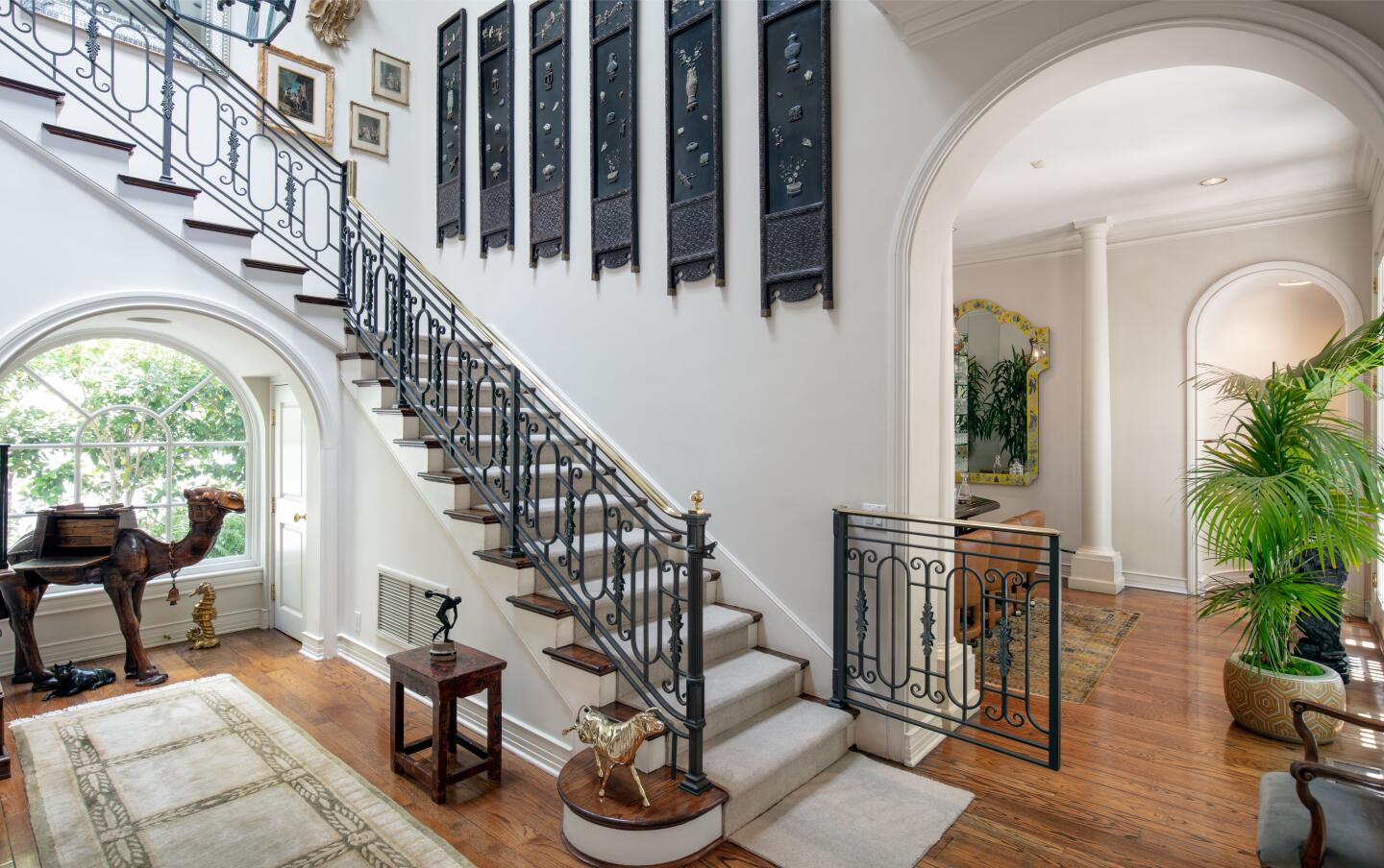 The two-story foyer.
