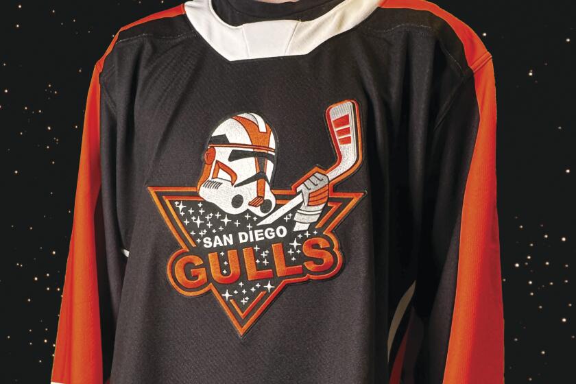 The San Diego Gulls will wear special jerseys for Saturday's "Star Wars Night" at Pechanga Arena.
