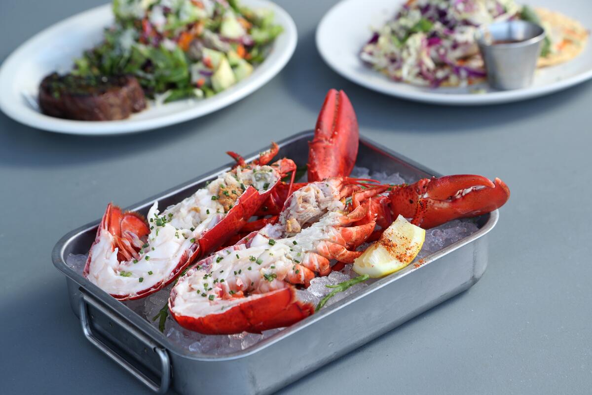 A double order of the chilled poached lobster at the recently opened Calico Fish House in Sunset Beach.