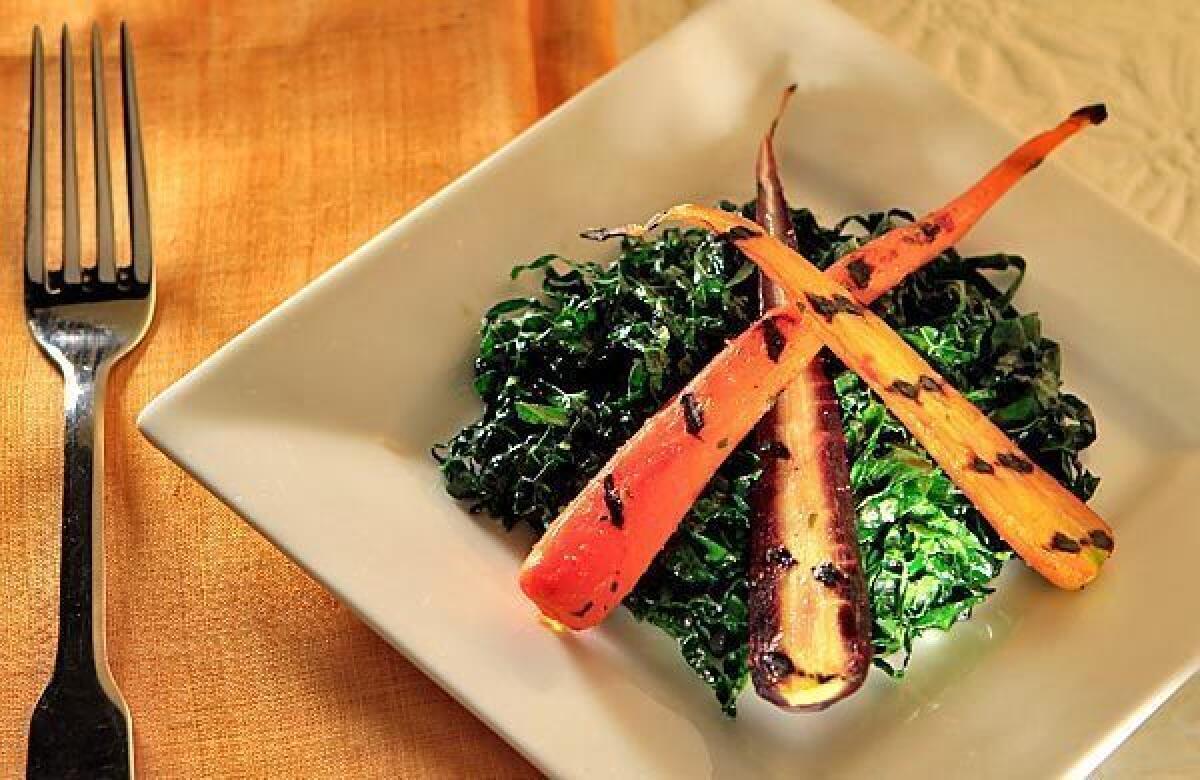 Little Dom's Tuscan kale salad with grilled heirloom carrots.