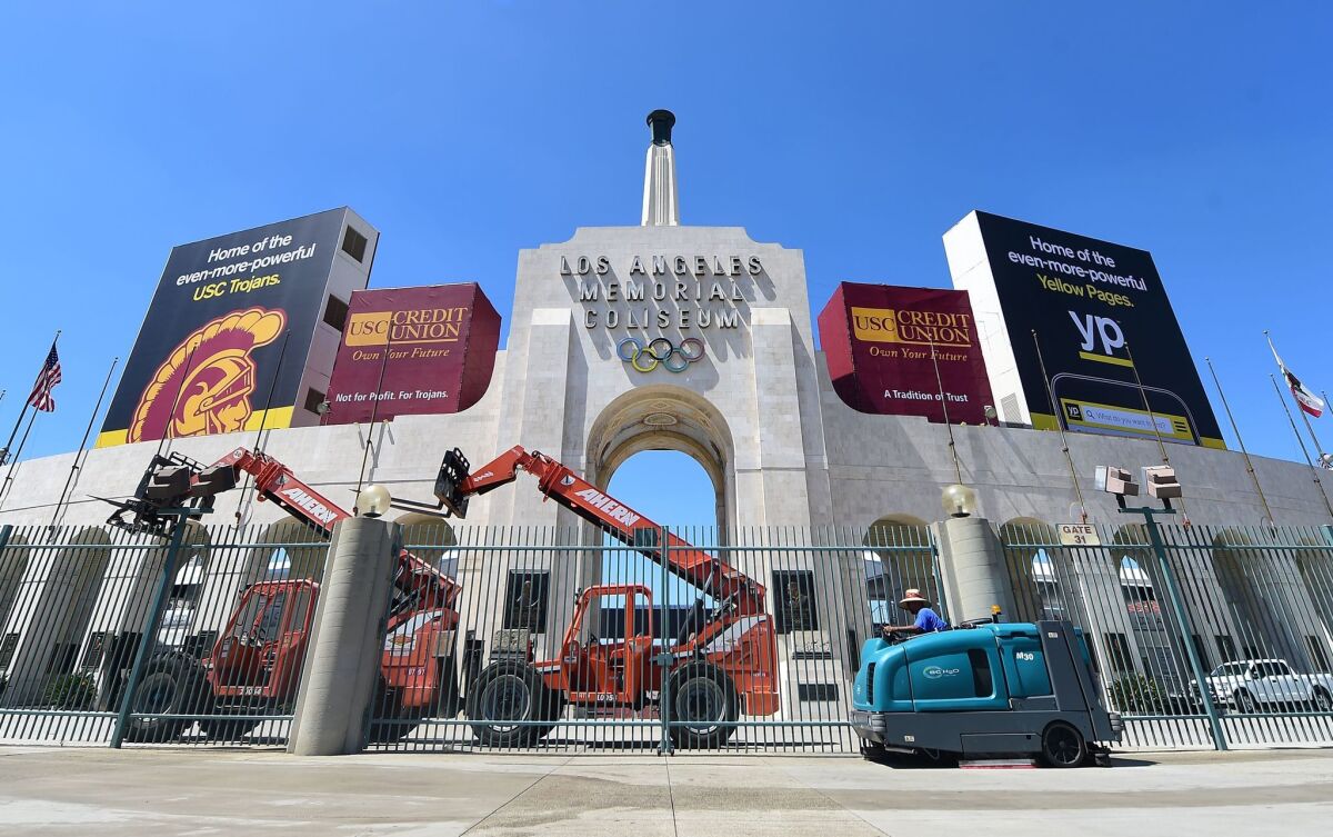 The Los Angeles Coliseum played host to the 1932 and 1984 Summer Olympics.