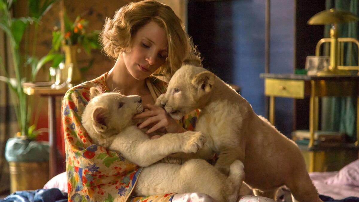 Jessica Chastain in a scene from "The Zookeeper's Wife."