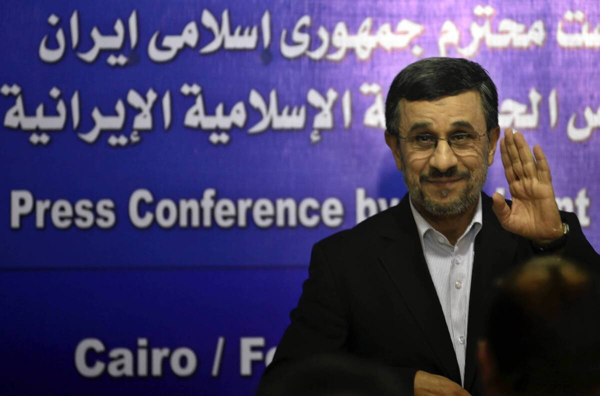 Although President Mahmoud Ahmadinejad is barred by term limits from running for reelection in June, he clearly wants to remain a player in Iranian politics.