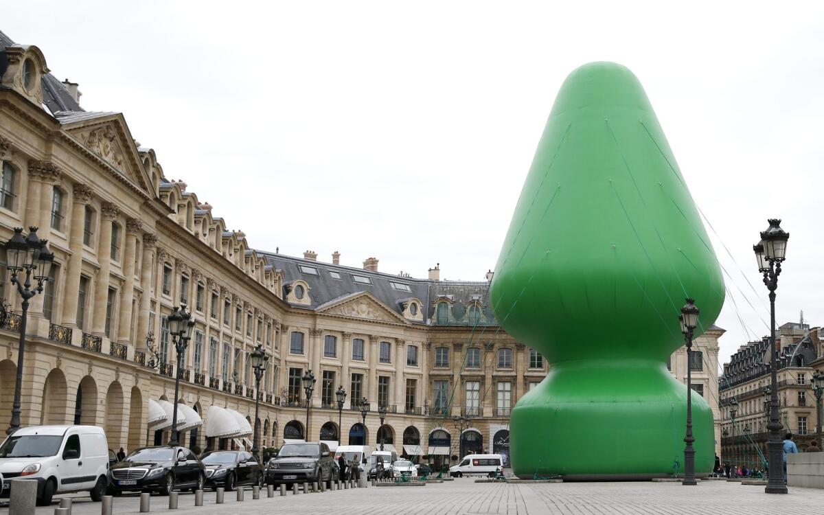 The sculpture titled "Tree" by L.A. artist Paul McCarthy generated controversy in October when it was put on display at the Place Vendome in Paris. The artist talked to the Hollywood Reporter about the experience.