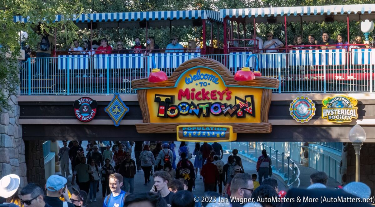 Toontown entrance (closed to non-riders) for "Mickey & Minnie's Runaway Railway"
