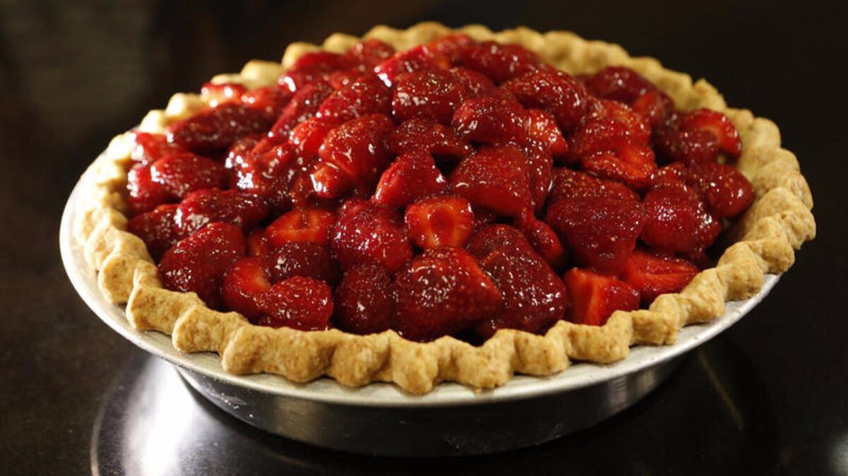 Vintage strawberry pie