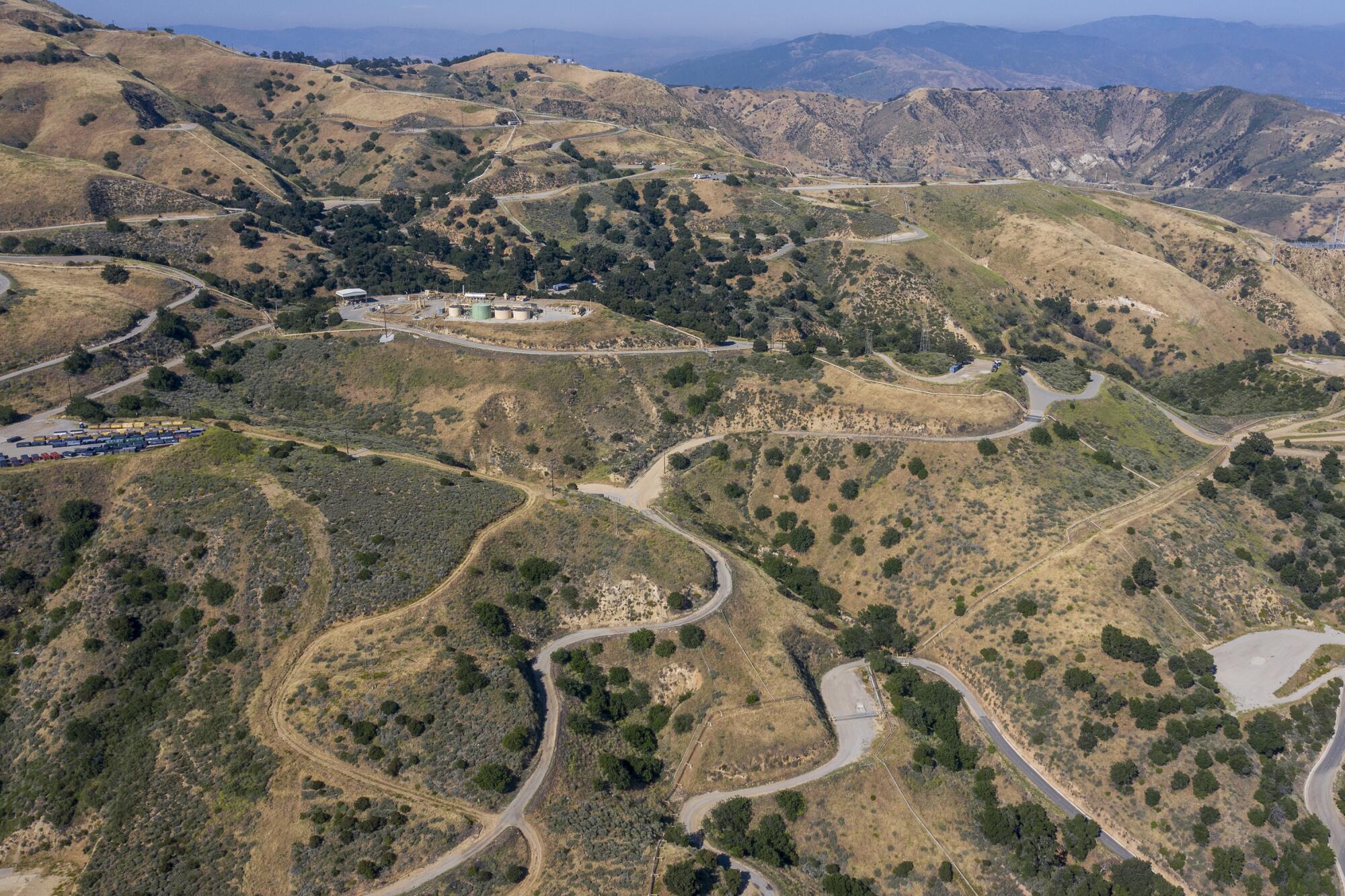 View of the Southern California Gas Co.'s Aliso Canyon storage facility.