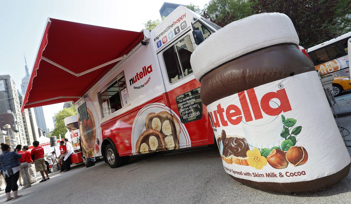 The Nutella truck at a stop in New York.