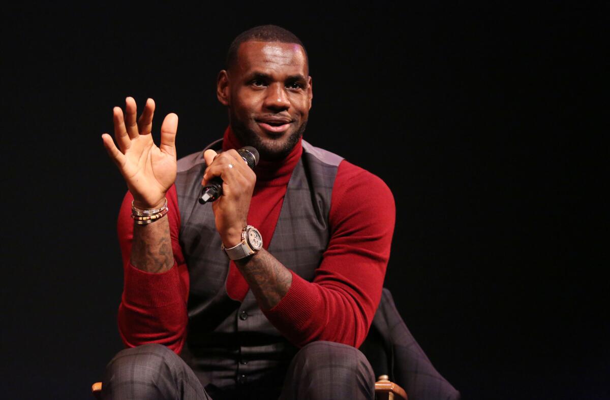 Executive producer LeBron James participates in a Q&A after the premiere last month of the Starz comedy series "Survivor's Remorse."