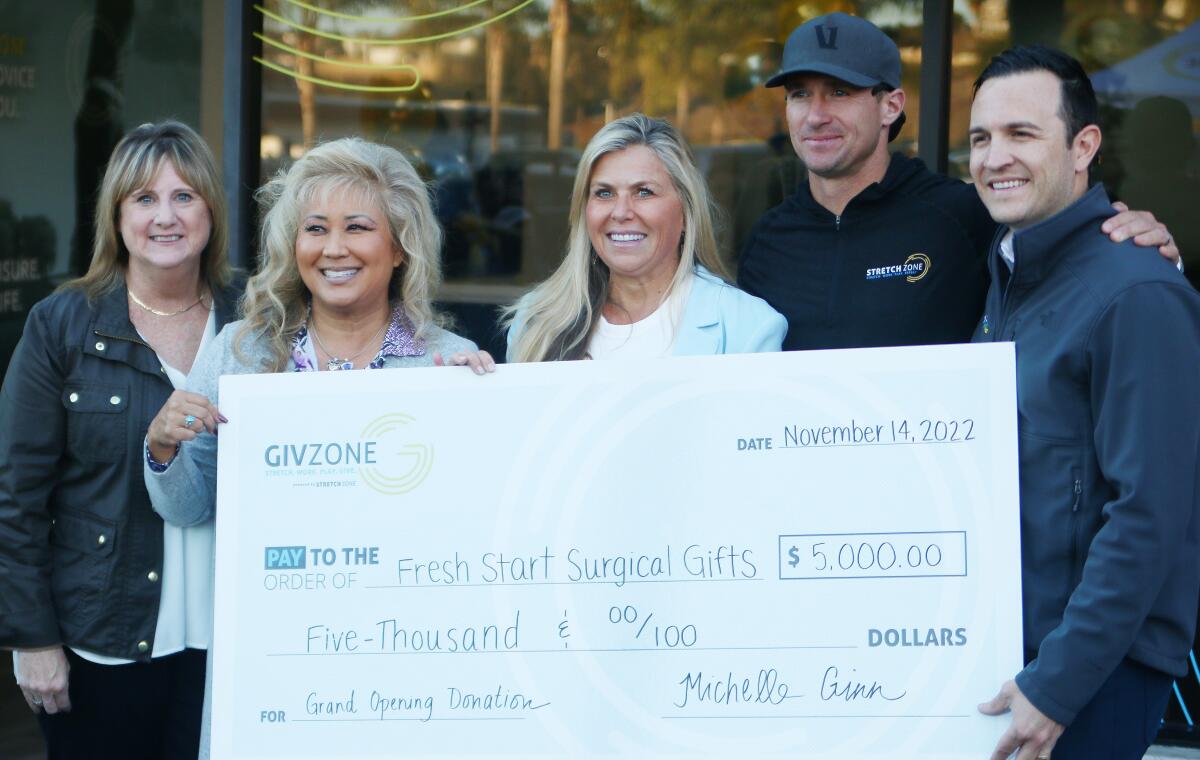 From right, Stretch Zone CEO Tony Zaccario