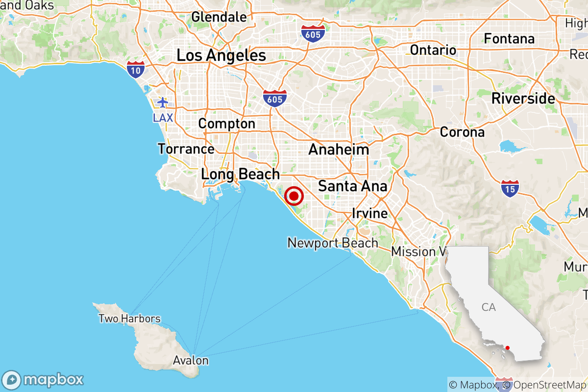 A magnitude 2.5 earthquake was reported Friday at 11:19 p.m. in Huntington Beach.