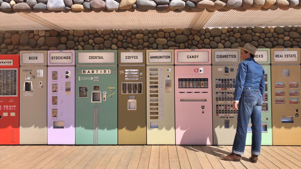 Even the colorful vending machines are deeply detailed. Among their goodies: Candy, cocktails, ammunition and real estate.