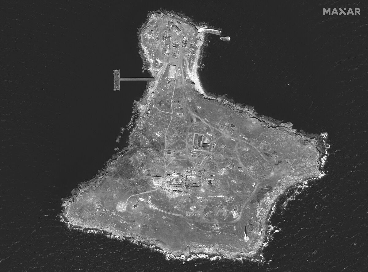 Satellite image of Ukraine's Snake Island