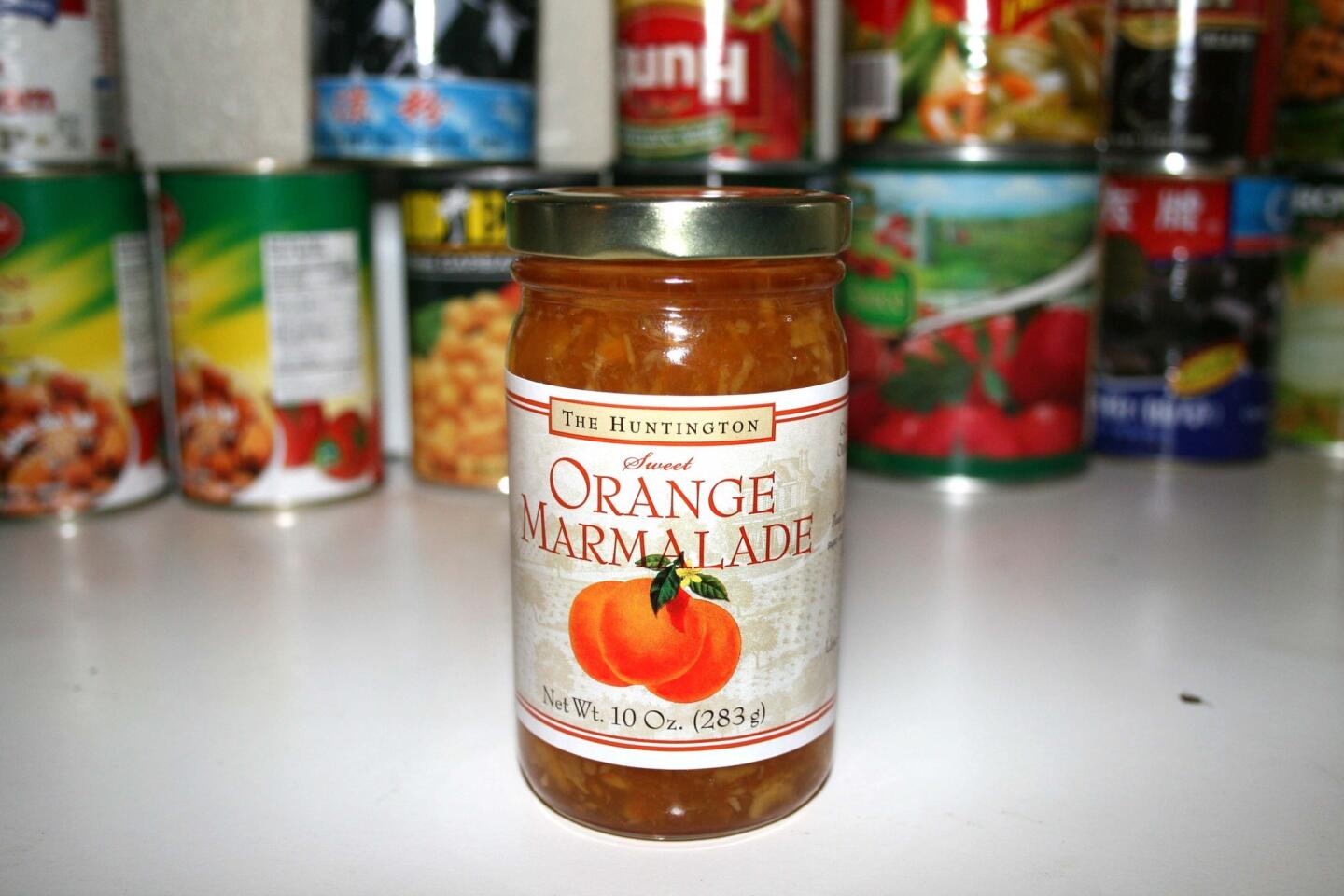 These 10-ounce jars of marmalade are made from fruit from orange groves once owned by railroad magnate Henry E. Huntington, namesake of Huntington Library in San Marino. Price: $7.95 Where to find: Huntington Library gift shop, 1151 Oxford Road, San Marino, http://www.shophuntington.org/husworma.html --JL