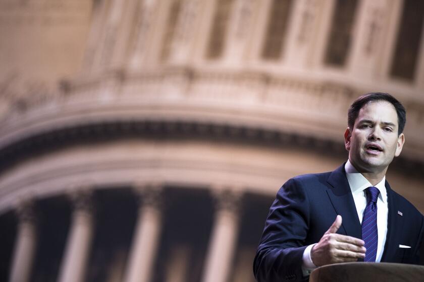 Sen. Marco Rubio (R-Fla.), in a file photo, speaks at the American Conservative Union Conference last week.