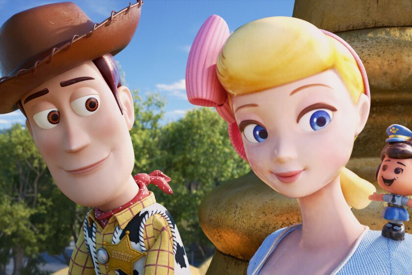 ***SUMMER SNEAKS 2019--GIGGLE MCDIMPLES -- In Disney?Pixar?s ?Toy Story 4,? Bo Peep introduces Woody to her best friend Giggle McDimples. A miniature plastic doll from the 1980s, Giggle is Bo?s confidant, supporter and advisor, and spends a lot of her time perched on Bo?s shoulder. Featuring Ally Maki as the voice of Giggle, ?Toy Story 4? opens in U.S. theaters on June 21, 2019. ?2019 Disney?Pixar. All Rights Reserved.
