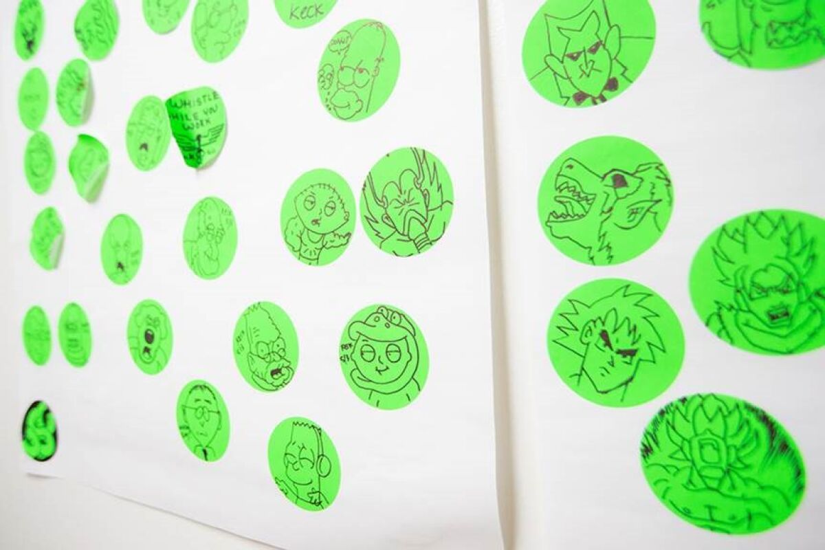 The nursing staff at Keck Medical Center of USC got creative about the coronavirus screening process, customizing the stickers visitors must wear with original art.