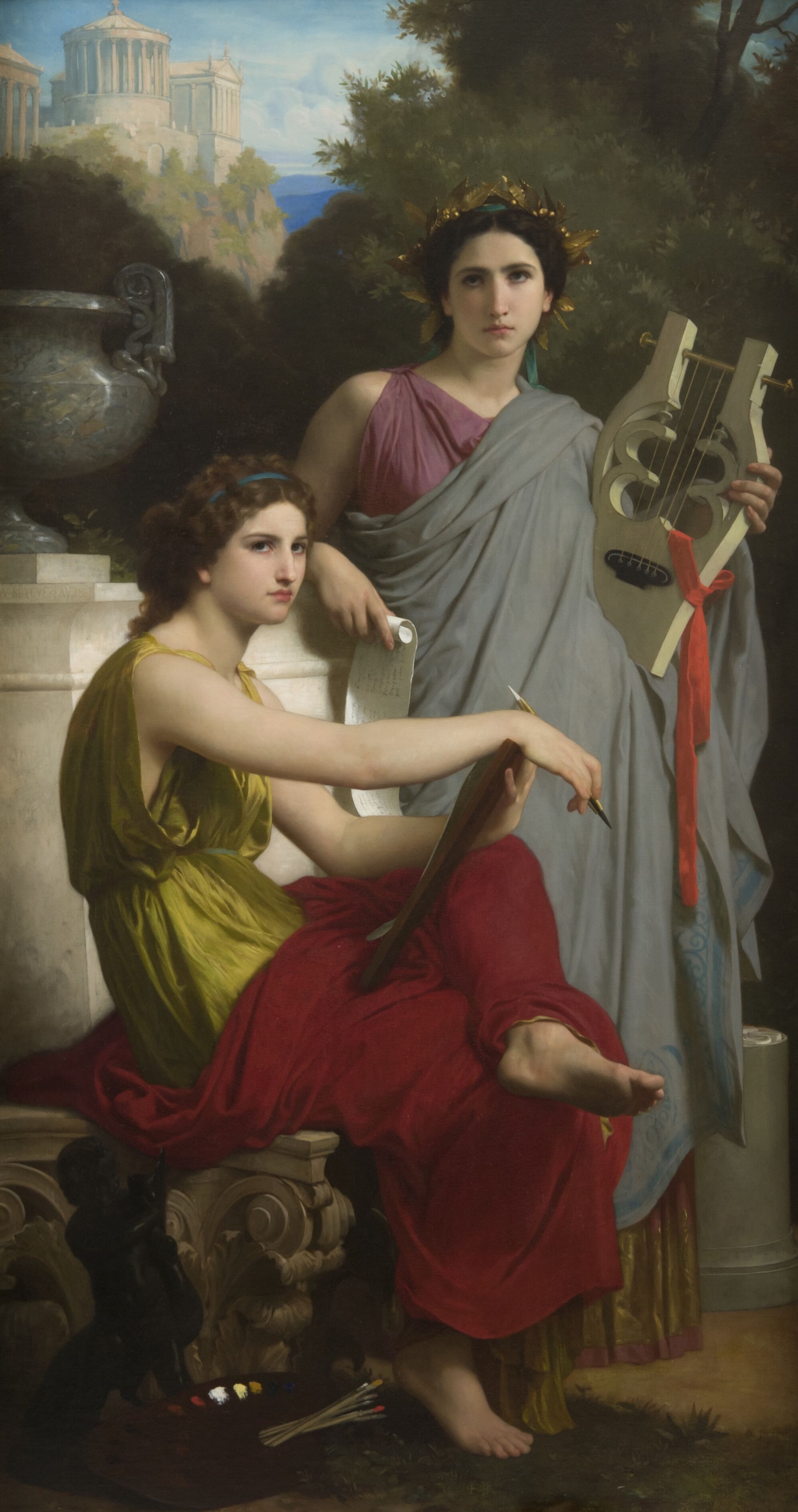 "Bouguereau & America" at the San Diego Museum of Art: "Art and Literature," 1867 Oil on canvas