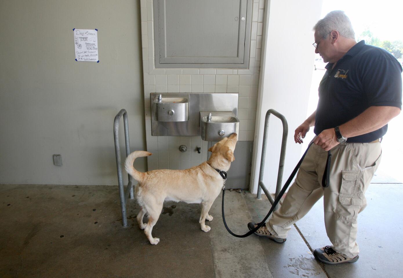Photo Gallery: Contraband dog visits La Cañada High School