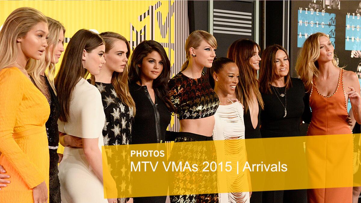 Red carpet arrivals for the 2015 MTV Video Music Awards at Microsoft Theater in Los Angeles, California.
