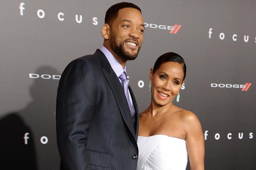 Actors Will Smith and Jada Pinkett Smith attend the Los Angeles Premiere of "Focus" at TCL Chinese Theatre on Feb. 24, 2015.