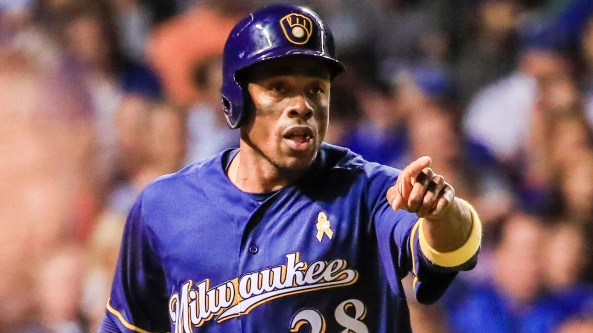 Former Dodger Curtis Granderson has found a niche on the Brewers.