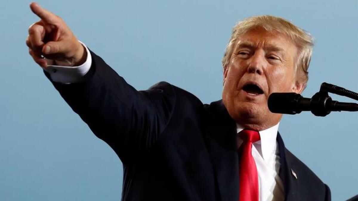 President Trump, speaking at a Wednesday rally in Pennsylvania.