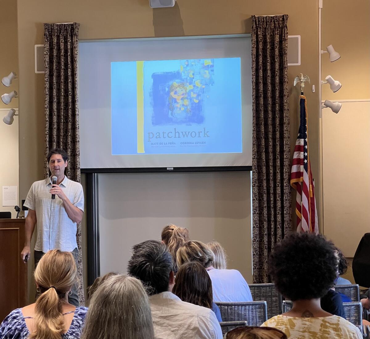 Matt de la Peña launches his new book, "Patchwork," on Aug. 26 at the La Jolla/Riford Library.