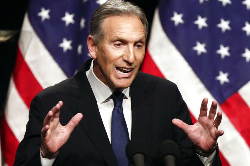 Howard Schultz faced intense resistance from Democratic activists who feared an independent run would give President Trump an easier path to reelection.