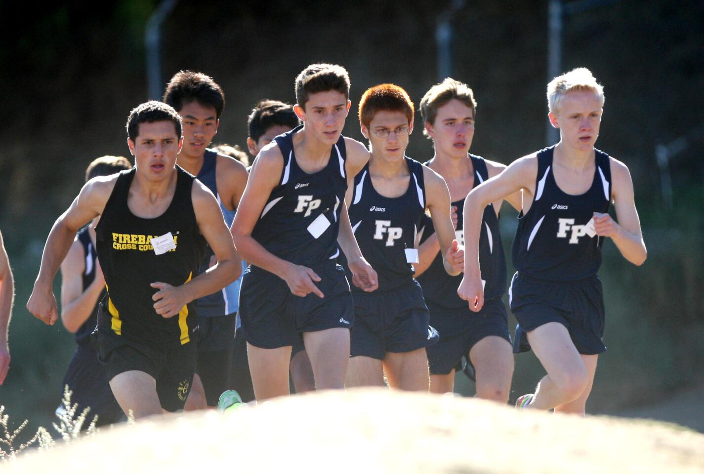 Flintridge Prep's boys varsity team raced to first place in the Prep League Cross Country finals at Pierce College in Woodland Hills, on Saturday, Nov. 1, 2014.