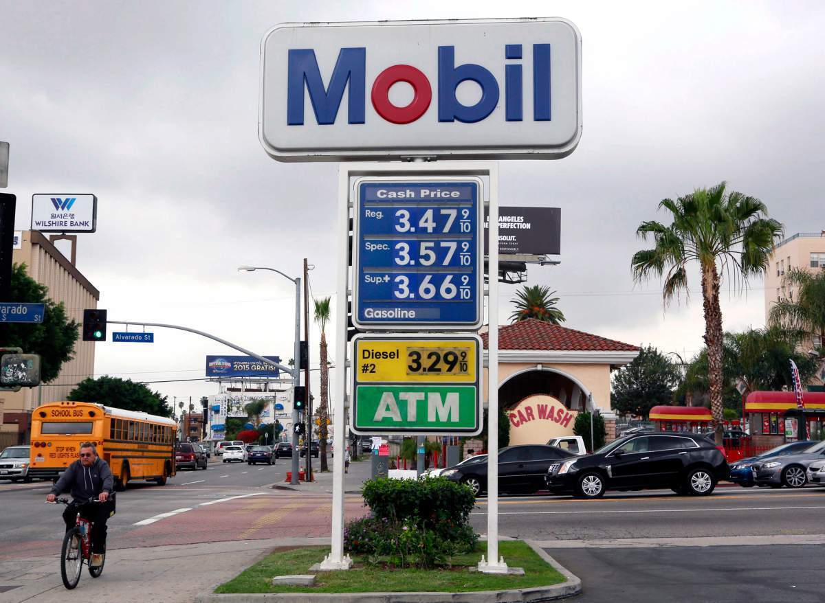 A gas station in Los Angeles in late February. State senators Tuesday questioned whether last month's high gasoline prices were caused by a refinery accident and natural market forces or a price-fixing scheme.