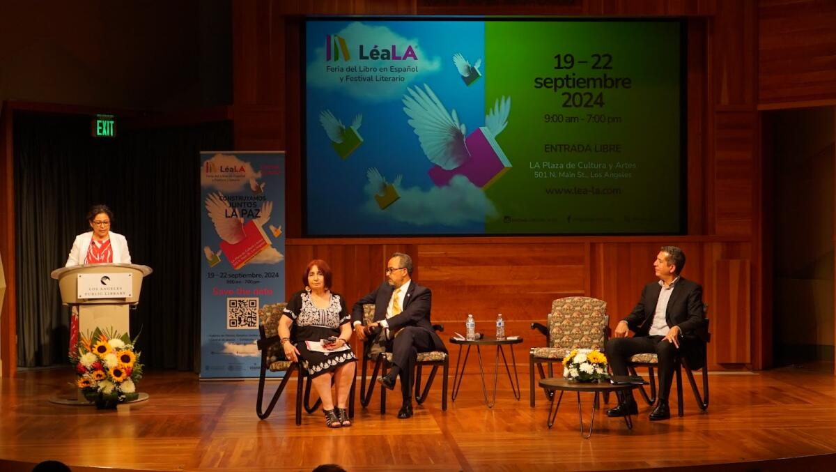 Un momento de la conferencia de prensa de la nueva edición de LéaLA.