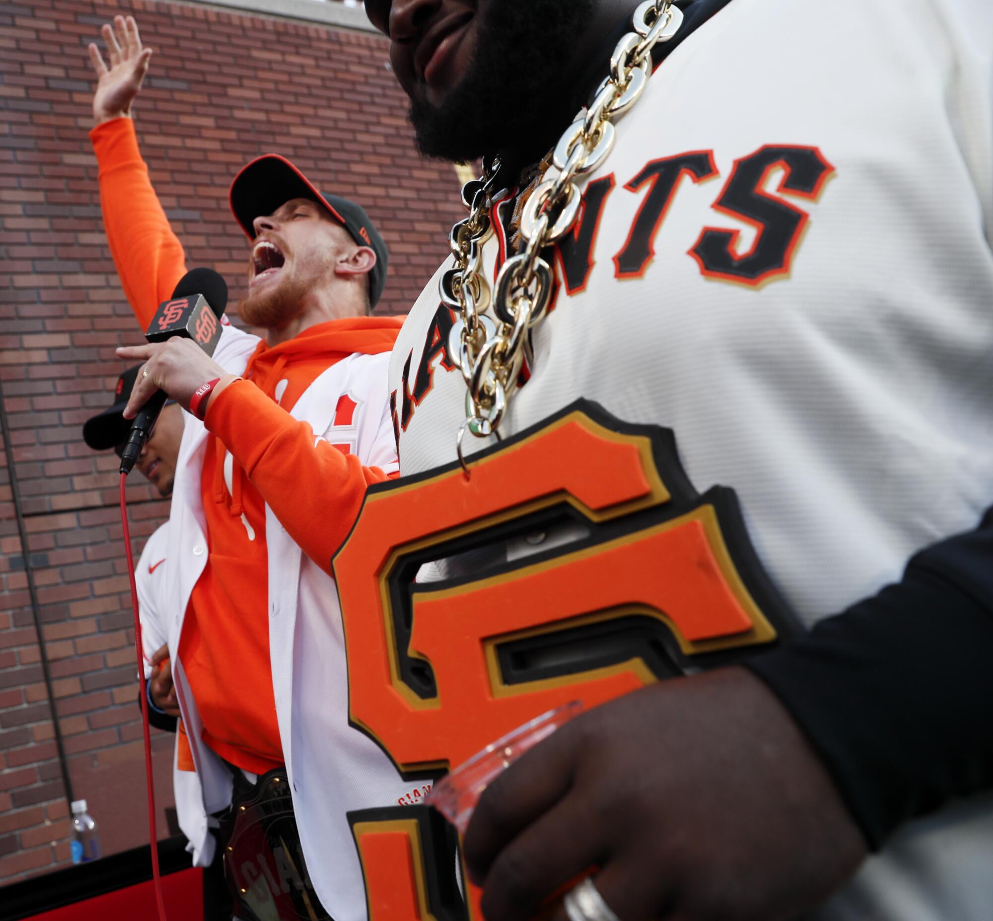 San Francisco 49ers tight end George Kittle riles up the fans.