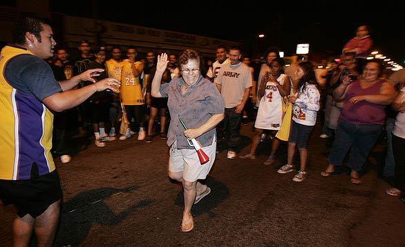 East L.A. celebrates Lakers win