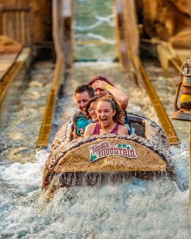 Timber Mountain Log Ride at Knott's Berry Farm.