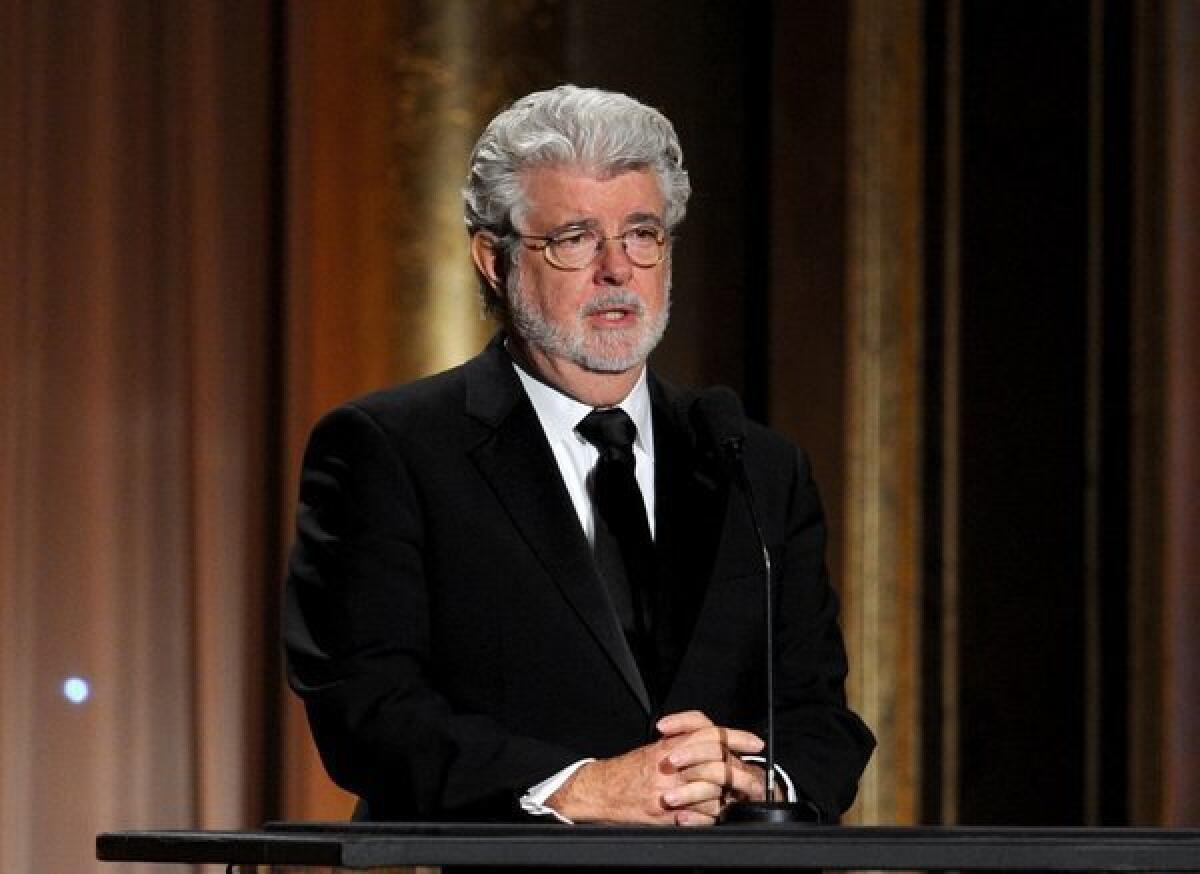George Lucas, shown recently at the AMPAS Governors Awards, has hit a bump in his quest to build an art museum at the Presidio in San Francisco.