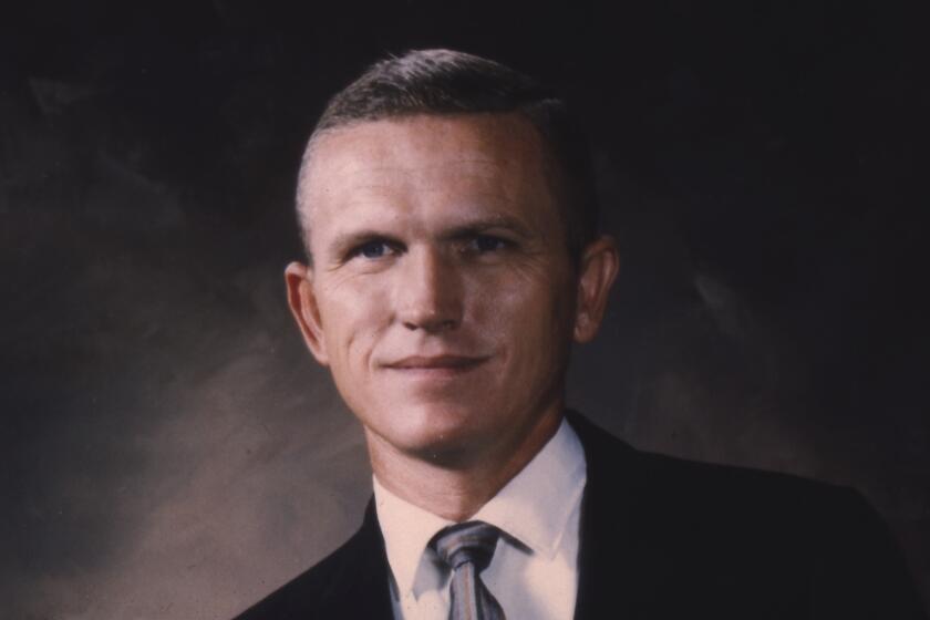 FILE - This late 1960s portrait shows U.S. Col. Frank Borman, commander of the Apollo 8 flight. Borman, who commanded Apollo 8's historic Christmas 1968 flight that circled the moon 10 times and paved the way for the lunar landing seven months later, has died. He was 95. Borman died Tuesday, Nov. 7, 2023, in Billings, Mont., according to a NASA statement Thursday, Nov. 9. (AP Photo/File)