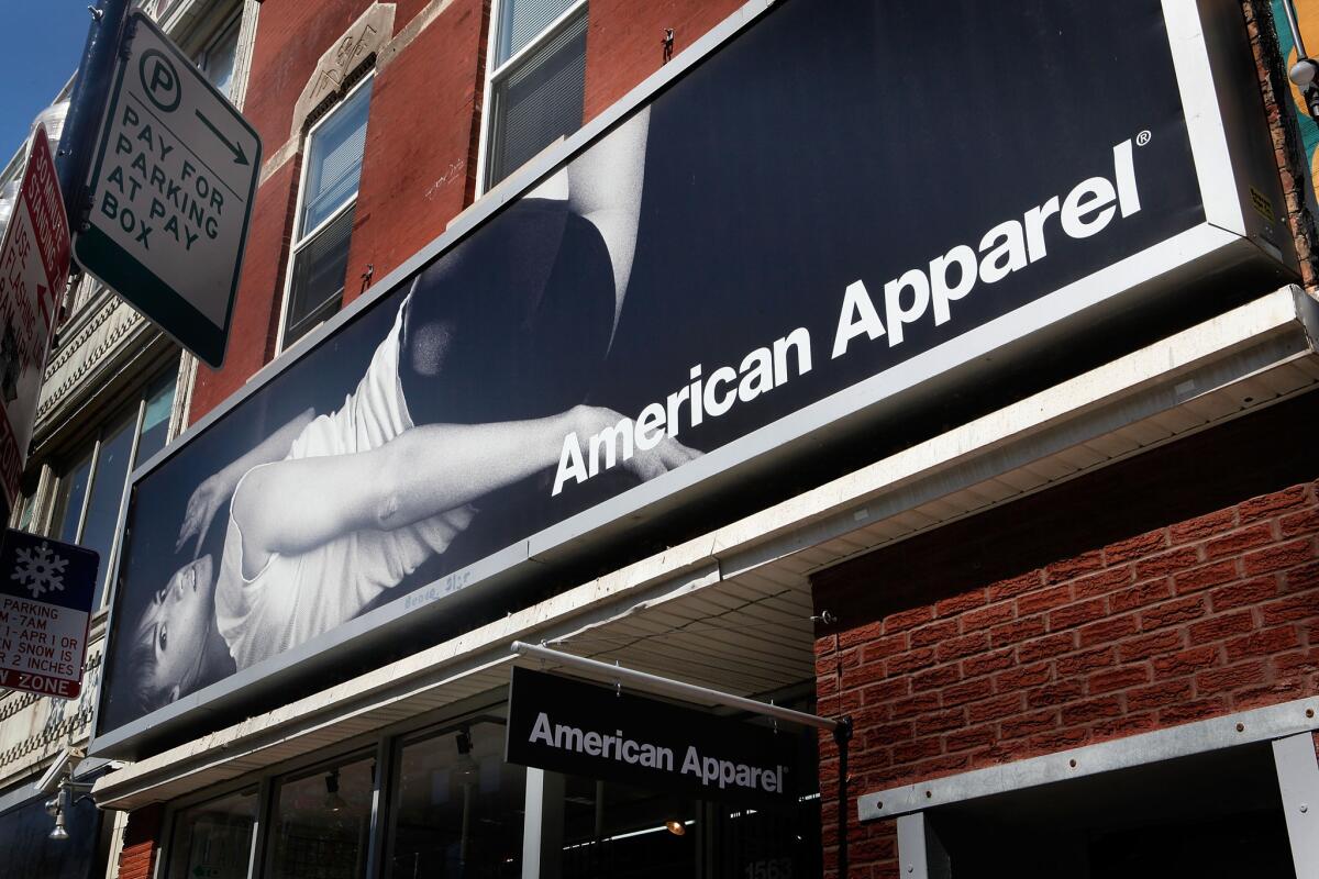 American Apparel has rejected a $300-million takeover bid from a group of investors who support the return of ousted CEO Dov Charney. Above, a store in Chicago.