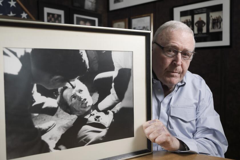 NORTHRIDGE, CA-MAY 02, 2018: Boris Yaro, who was a Los Angeles Times reporter in 1968, was at the Ambassador Hotel in Los Angeles the night Robert F. Kennedy was shot. He photographed the stricken senator who died the next day. (Myung J. Chun / Los Angeles Times)