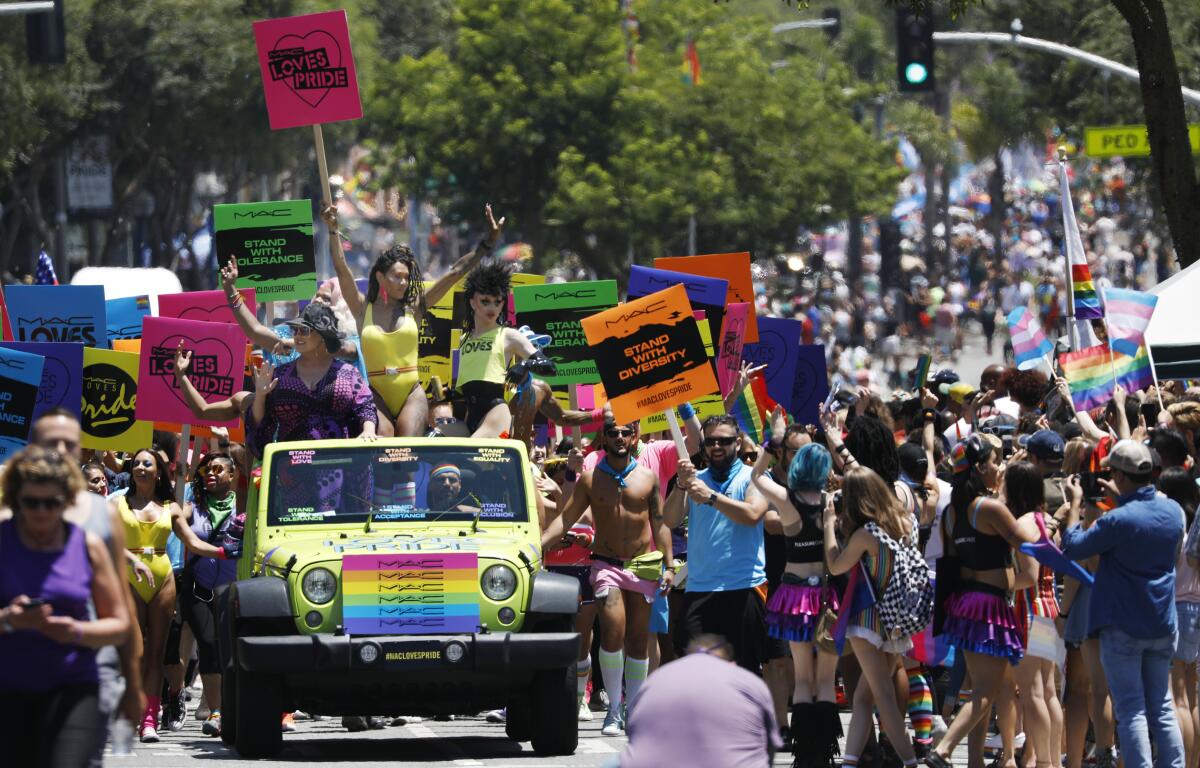 The Pride Parade was held in 2018 in West Hollywood.