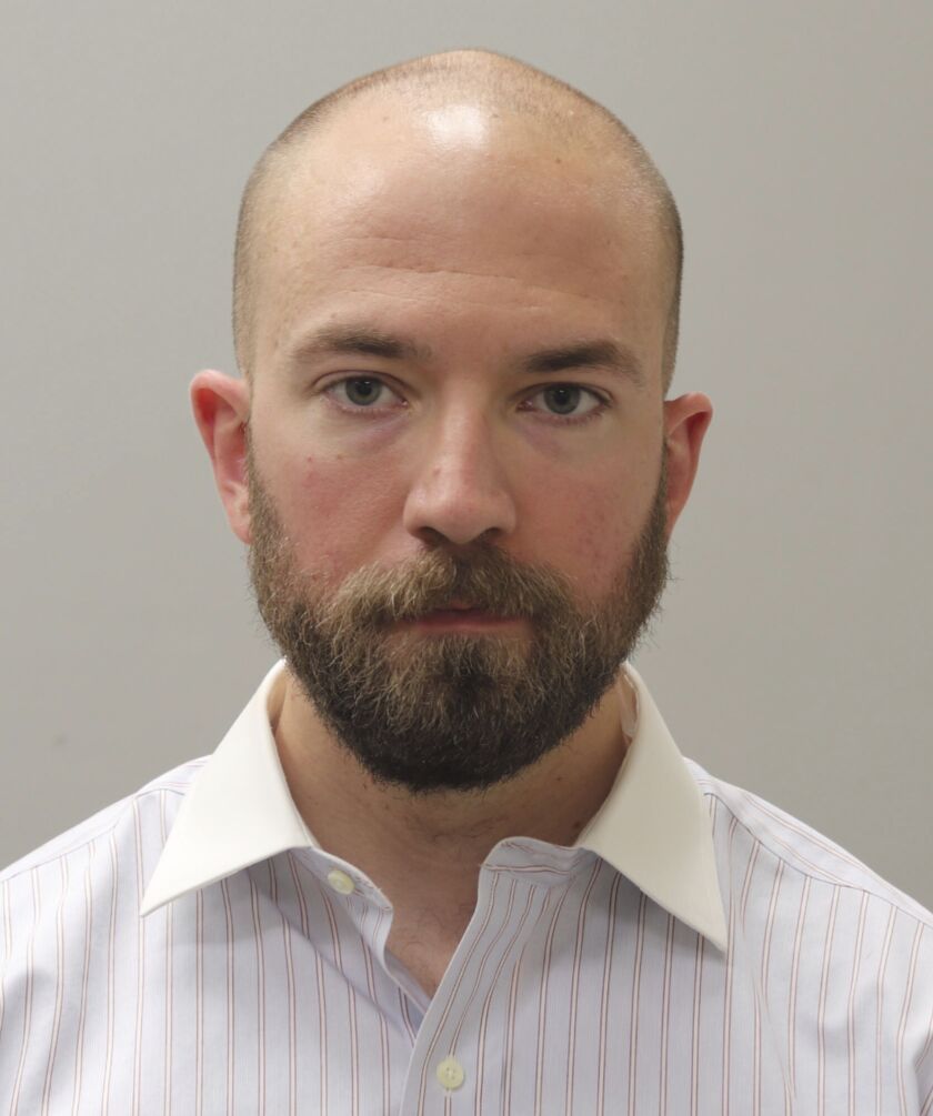 This booking photograph from Friday, May 7, 2021, shows Huntsville, Ala., police officer William Darby, who was convicted of murder in a fatal shooting that happened in 2018. Prosecutors argued that Darby had no justifiable reason to shoot Jeffrey Parker as Parker held a gun to his own head. (Madison County Sheriff's Office via AP)